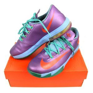 Nike Women's KD VI Lace Up Sneakers Athletic Purple Blue Orange w Box - 6.5
